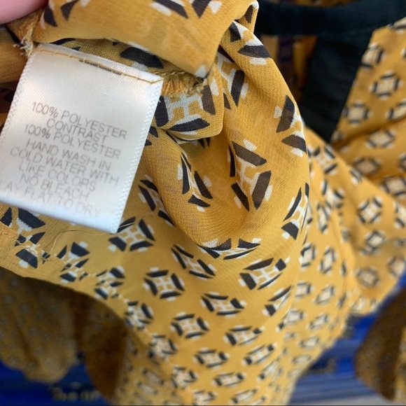 Harlowe & Graham Chiffon Blouse Peasant Small - Picture 3 of 3